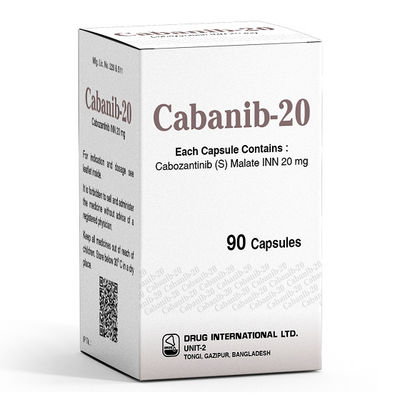 Beacon Cabozantinib XL-184 Cabozanix 60 mg*30 comprimés Cancer du rein, cancer de la thyroïde, cancer du foie, sarcome des tissus mous, cancer du poumon non à petites cellules, cancer de la prostate, cancer du sein, cancer de l' ovaire