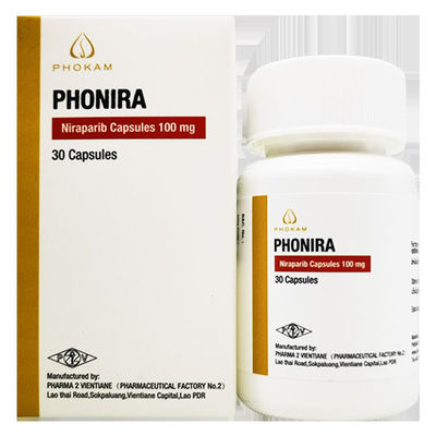 Tlph、Beacon、Everest、PHARMA 2 VIENTIANE  Niraparib ZL-2306 PHONIRA   100mg*30 comprimés Cancer de l'ovaire, cancer des trompes de Fallope, cancer péritonéal pour le cancer de stade 1 2 3
