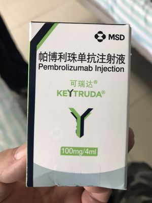 MSD Pembrolizumab MK3475 Keytruda   Comprimés à 100 mg/4 mL Cancer du poumon non à petites cellules, cancer du poumon à petites cellules, cancer colorectal, cancer gastrique, cancer de l'œsophage, carcinome hépatocellulaire